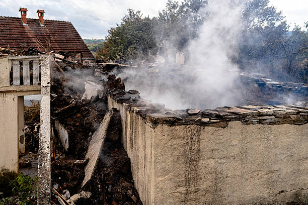 Professional Fire Damage Restoration technician working in Vermillion, MN
